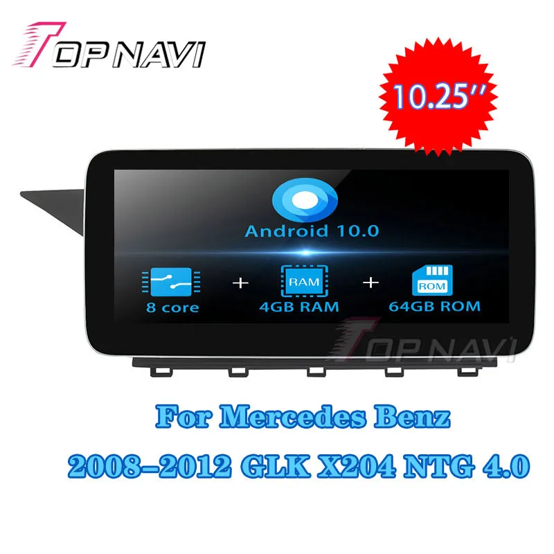 4G RAM 64G ROM Octa Core Radio DVD Player For Mercedes Benz GLK X204 Android 10.0 Auto Stereo 2008 2010 GPS Navigation