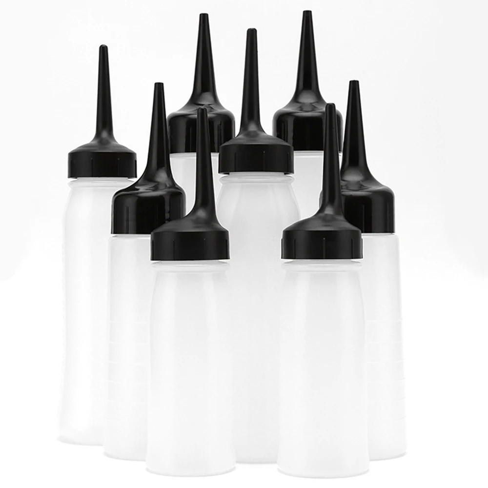 Barber Styling Coloring Tools Packaging Root Comb Applicator Brush Plastic Hair Dye Bottles For Hair Oil Bottle With Comb