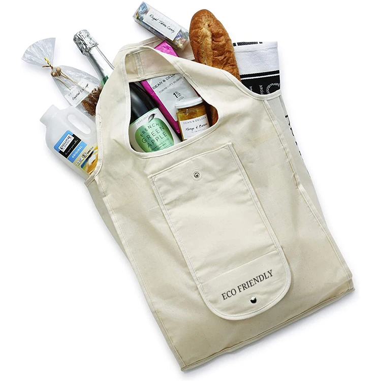 Custom Eco Friendly Recycled High Quality Cotton Canvas Shopping Tote Bag With Custom Printed Logo, Large Cotton Bag