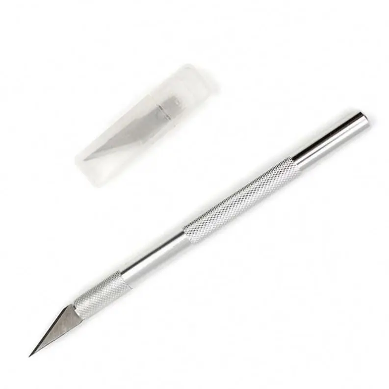 K328 Metal Handle Scalpel Blade Knife Wood Paper Cutter Craft Pen Engraving Cutting Supplies DIY Stationery Utility Knife