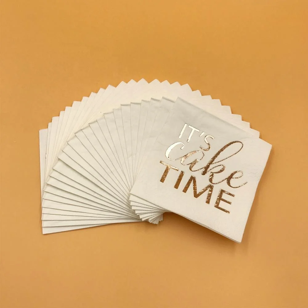 Reliable Quality Custom Gold Foil Hot Stamping Paper Napkins Wholesale