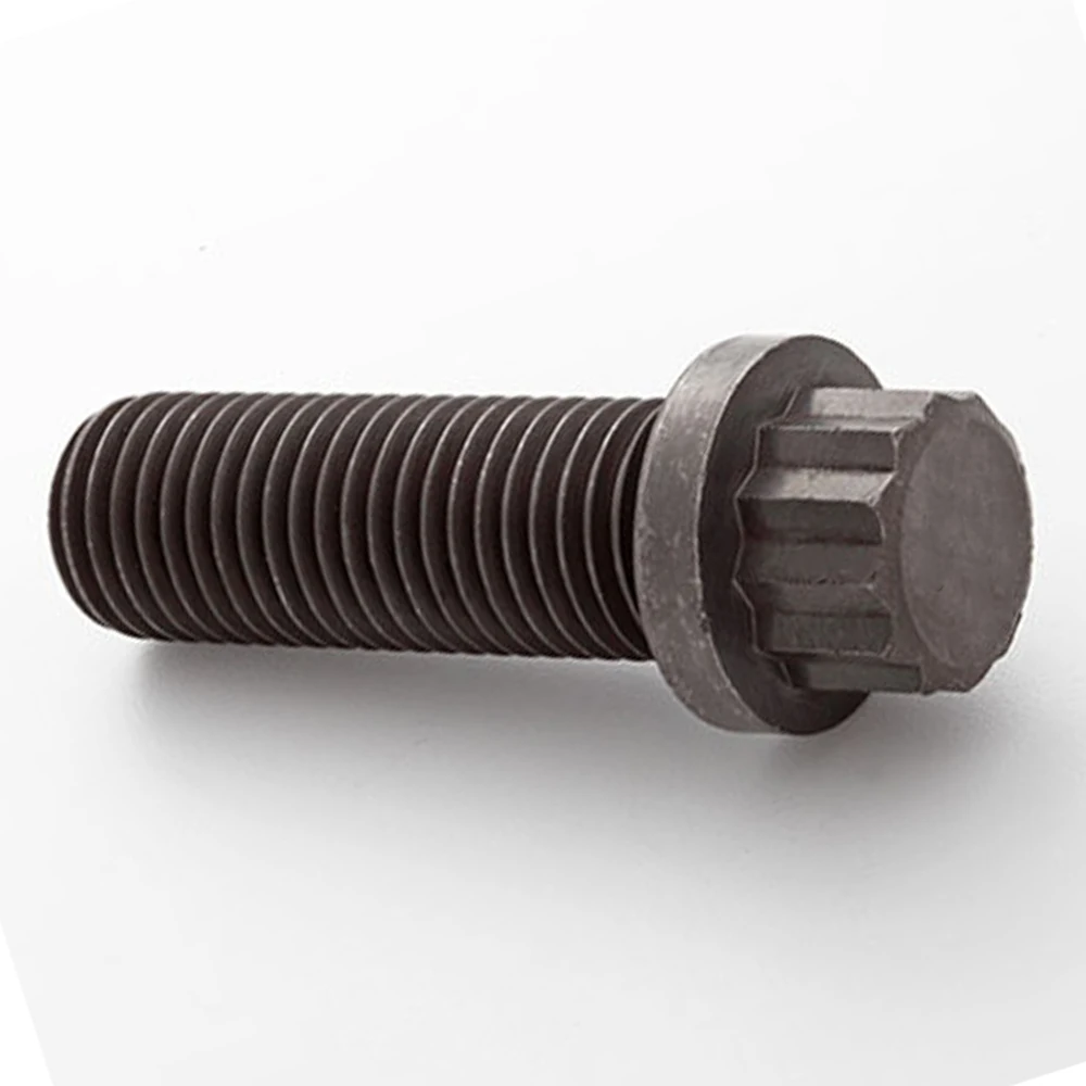 Flange bolt 12 point  m7 stainless steel wheel bolt m8x1.25x32 m6 12 point flange bolt