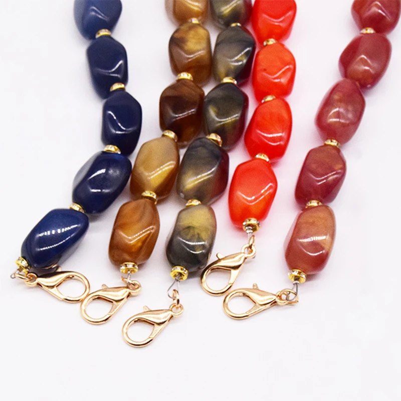 ZONESIN Universal Replacement Hand Bag Belt Beaded Acrylic Handle Handbag Chain For Ladies