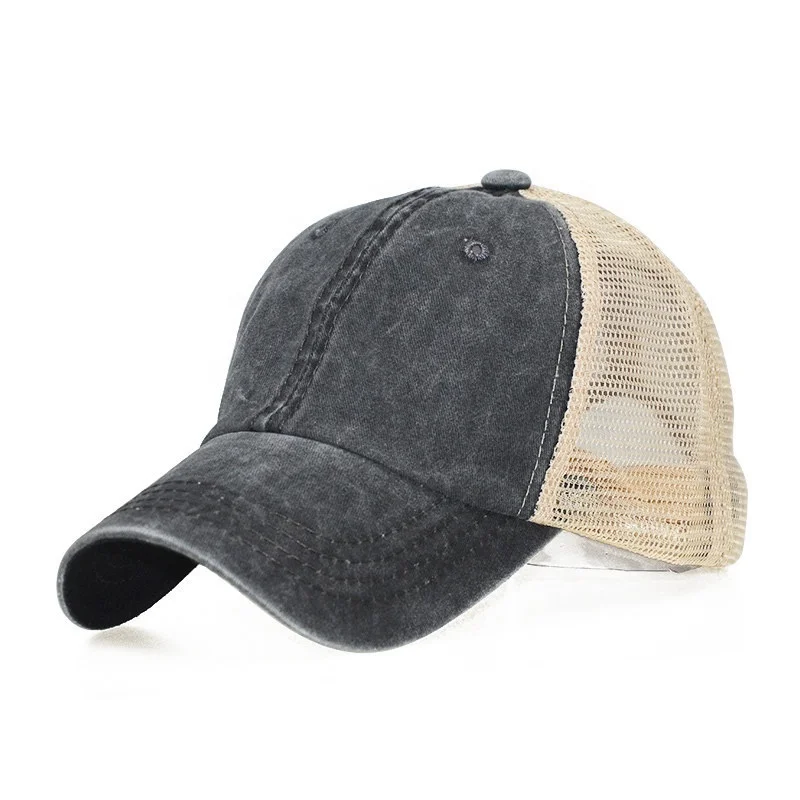 Promotional Blank Plain Custom Washed Trucker Hat