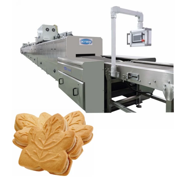 
Mini Sandwich Biscuit Making Machine Production Line/Maquinas para hacer galletas 