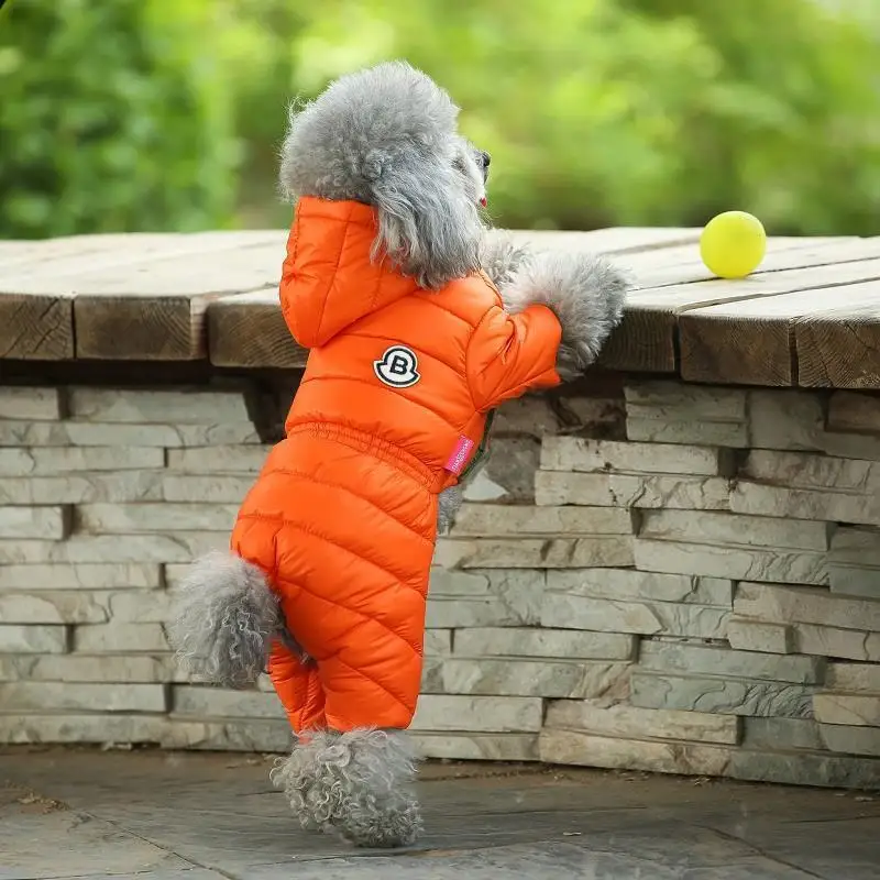 Wholesale high quality windproof down padded jacket dog warm coat pet dog clothes