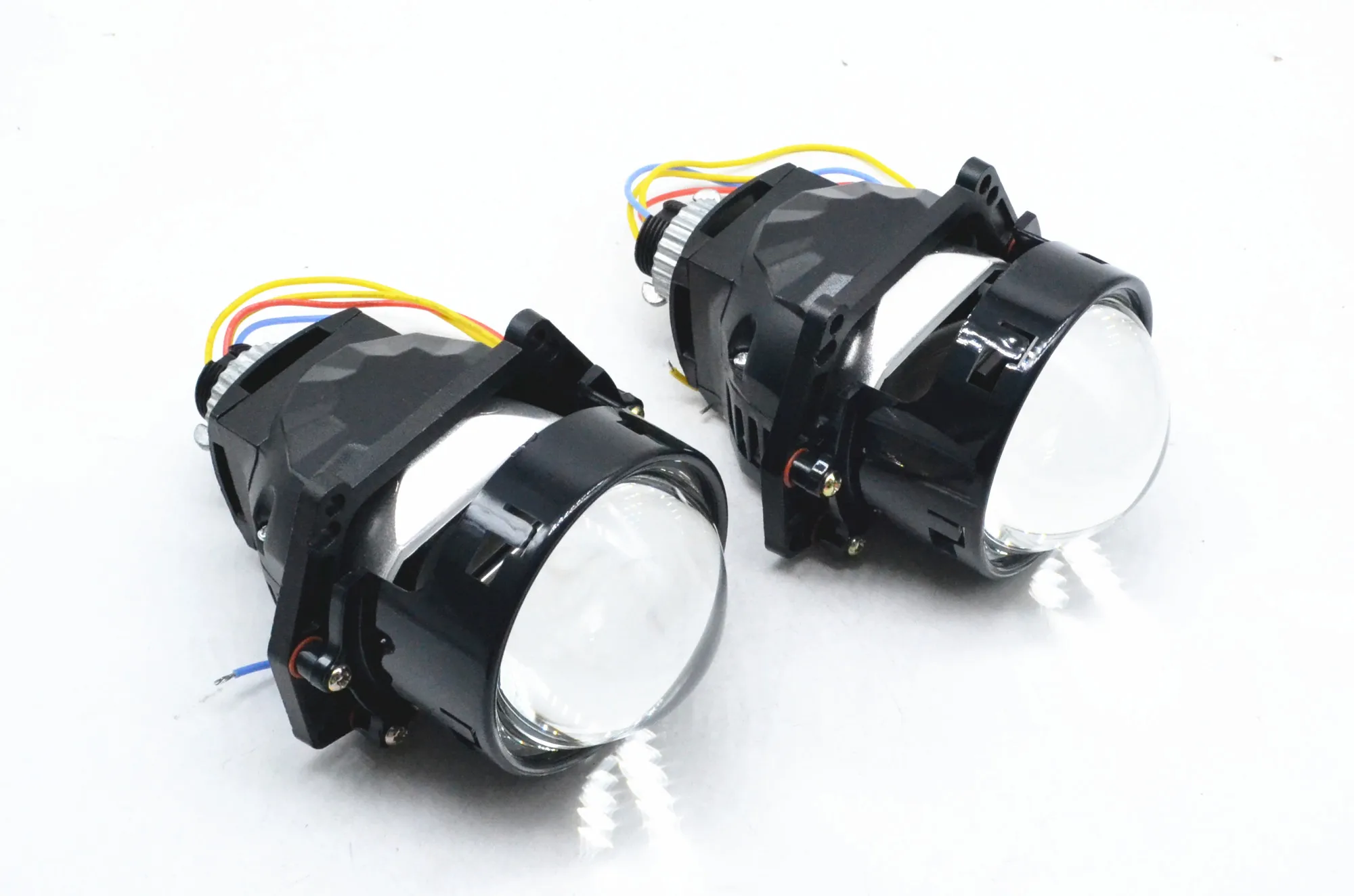 Hot sales H1 bi-led projector lens light 3.0 inch H1 LED  projector lens light with angel eye for motorcycle headlight