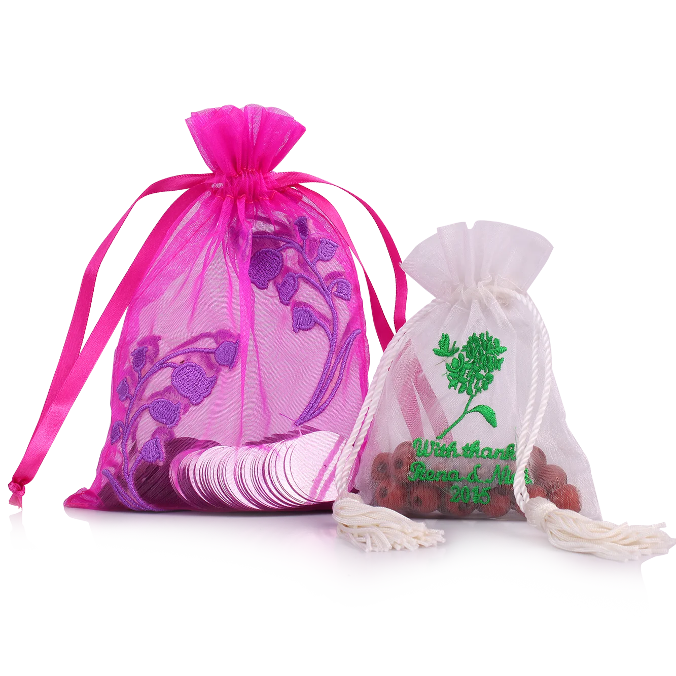 
Colorful Drawstring Jewelry Organza Gift Bags organza Pouches for Wedding Party Christmas Gifts Candy Bags 
