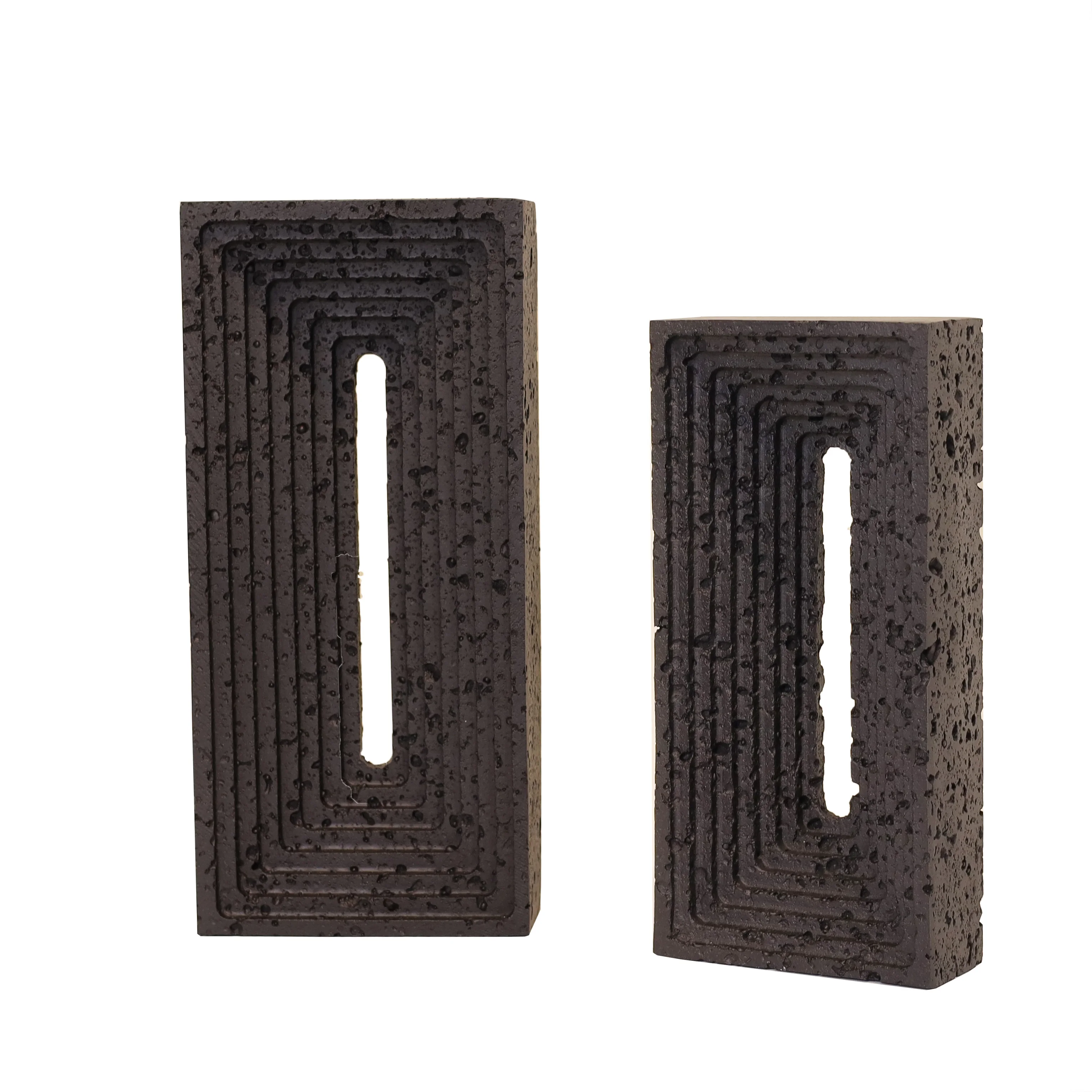 Modern Nordic black and white arched travertine resin ornaments creative soft decoration geometric irregular lines home art