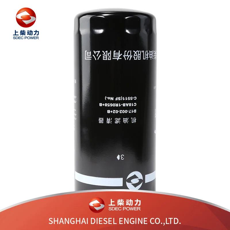 SDECJX1023 JX1023X oil filter D17-002-02+B C18AB-1R0658+B  for D6114 diesel engine