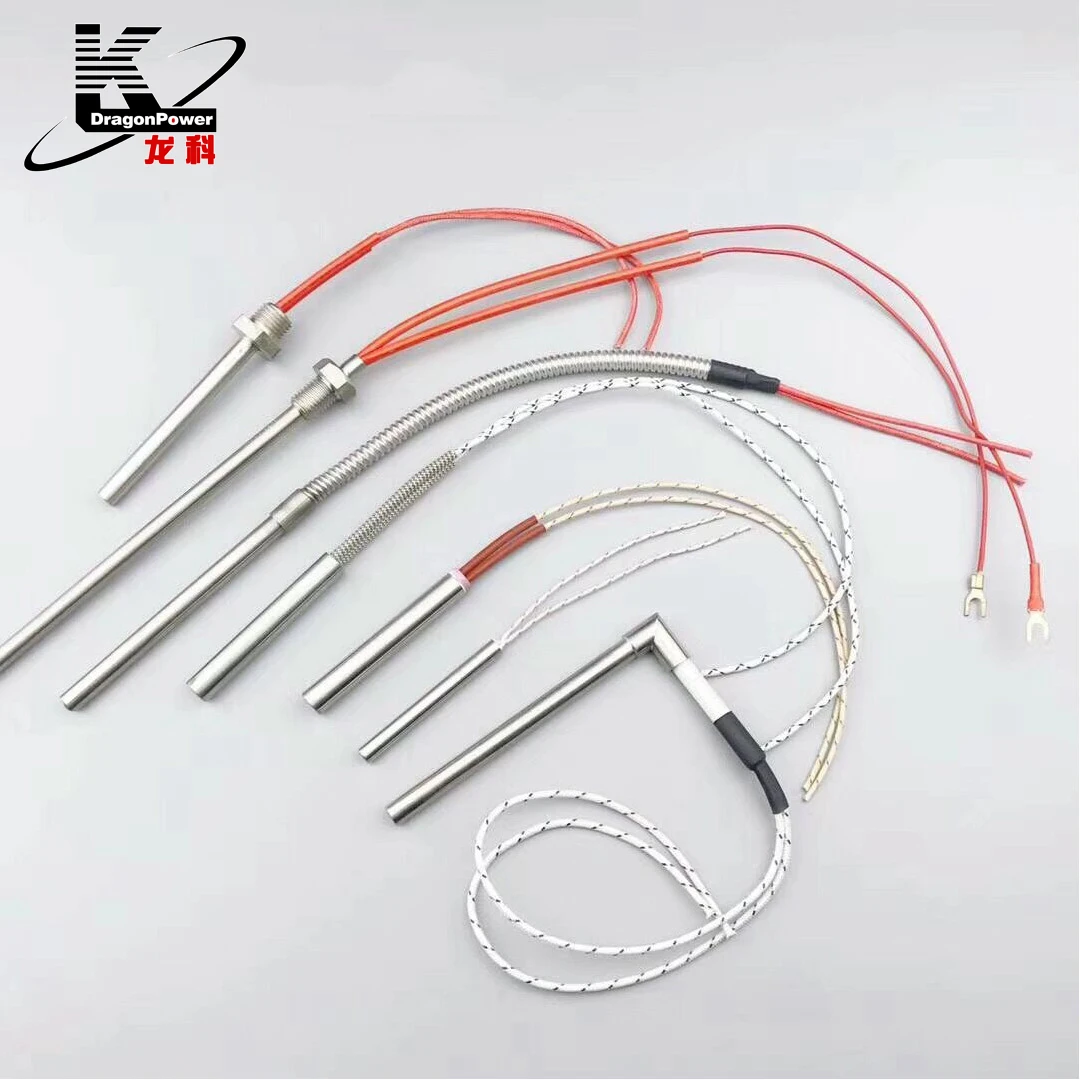 DragonPower L-shaped type cartridge heater in various size with added thermocouple