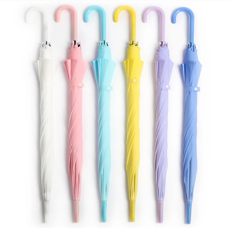 Colorful Transparent PVC Umbrella with Printing for Promotion Customized Logo Umbrellas for Kids