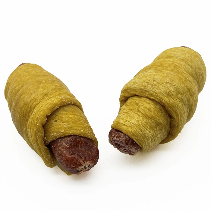 Factory Wholesale Dental Dog Treats sausage roll meat Pet Dog Biscuits Treat Dog Chew Dental Treat snack