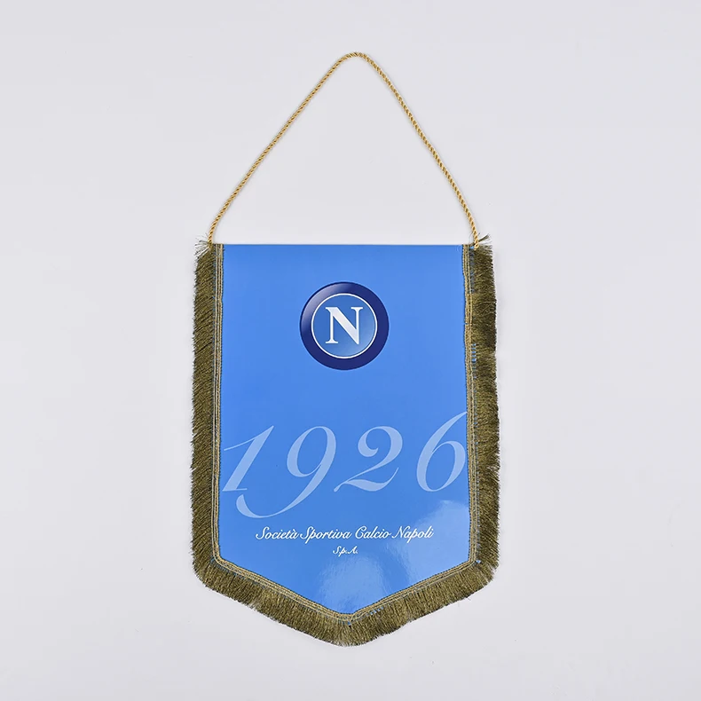 Custom Double Sided Football Flag Soccer Pennants Mini Hanging Wall Flag