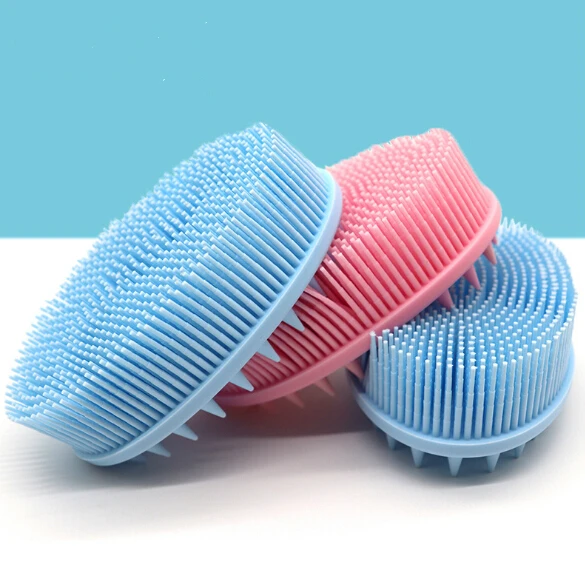 2021 Brand New Silicone Body Scrubber Brush Double Sided Shower Exfoliating Brush for Men and Women and baby