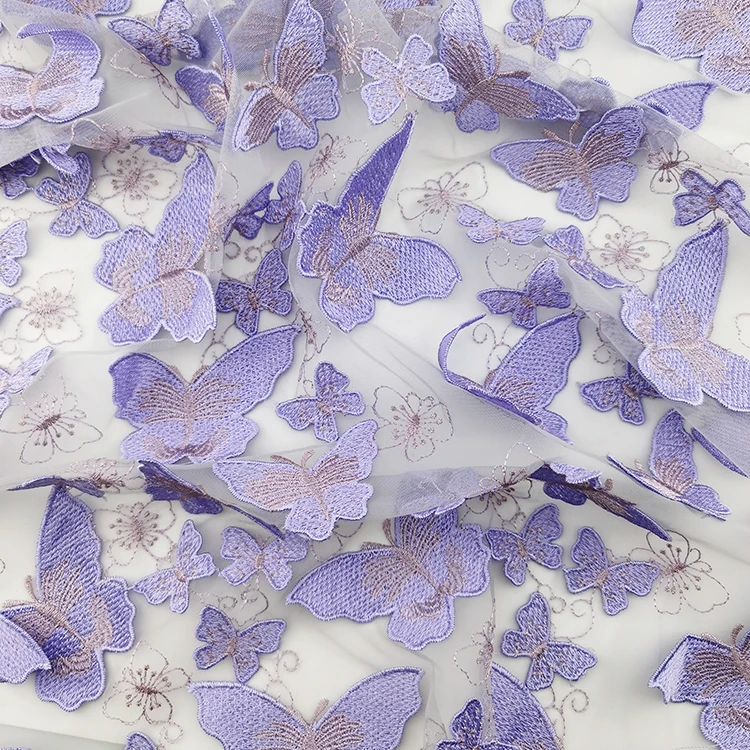 Beautiful wholesale high quality embroidery fabric cord net cord lace fabric for dress wedding