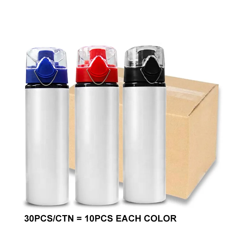 Factory Wholesale Bpa Free 750ml Aluminum Sublimation Sports Water Bottles With Leak Proof Lid Aluminum Bottle