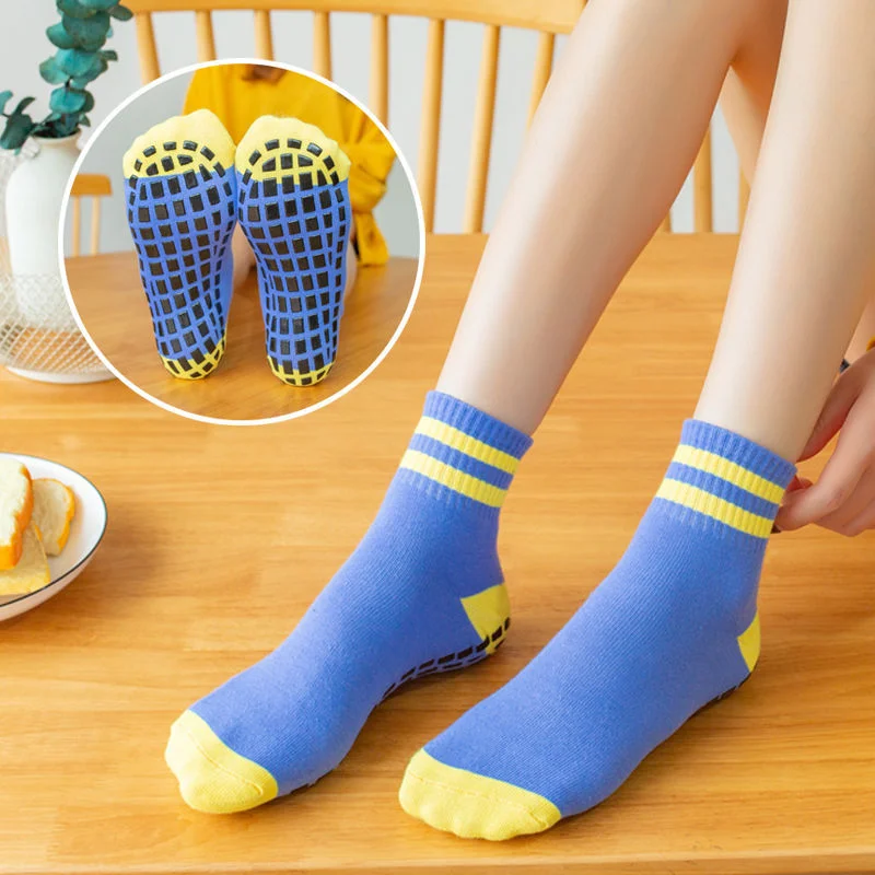 2022 Wholesale Custom Logo Popular Family Kids Children Polyester Cotton Trampoline Socks