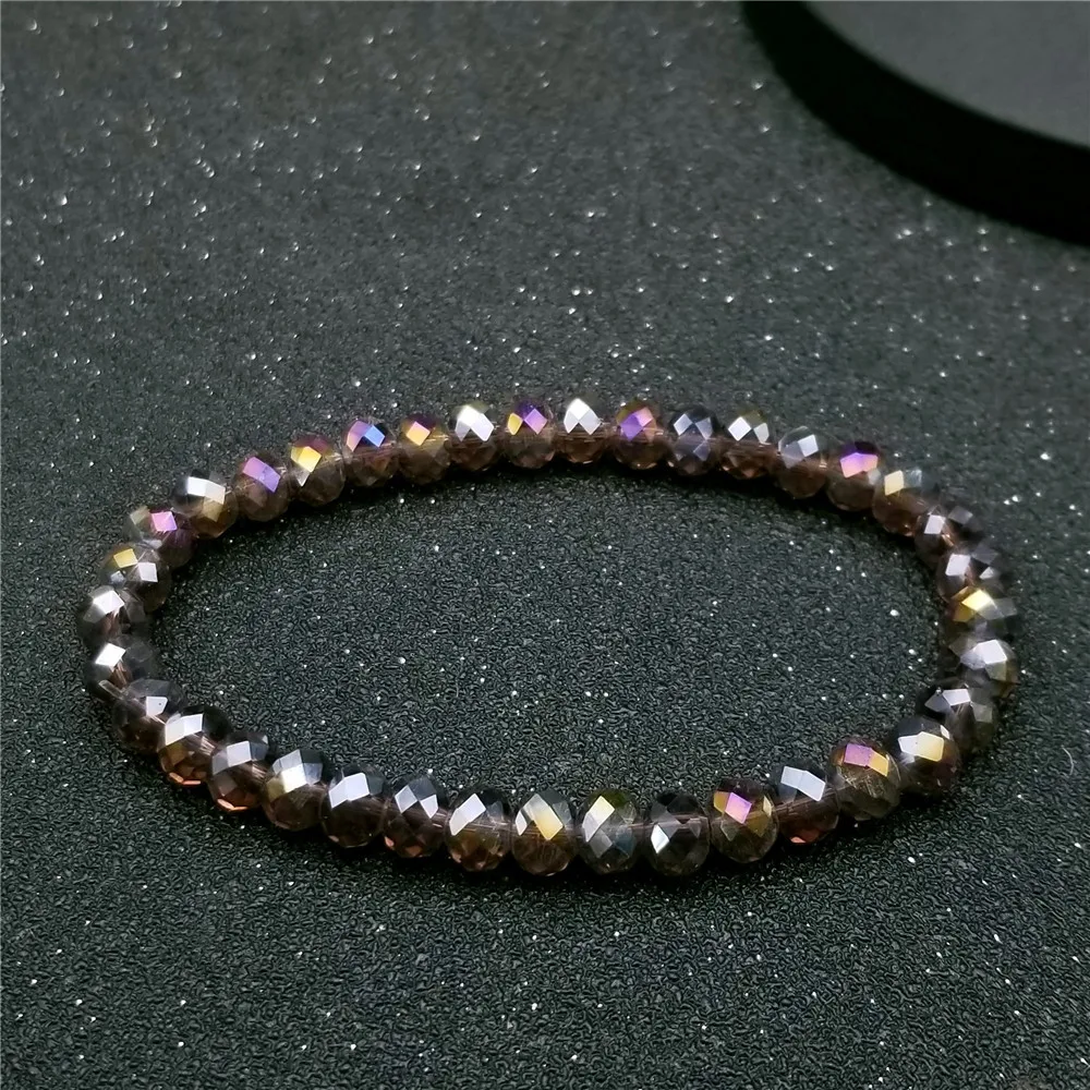 Fashion Simple Austrian Crystal Colorful Beaded Italian Charm Bracelet Bracelet For Women Cheap Bead Bracelets For Girl