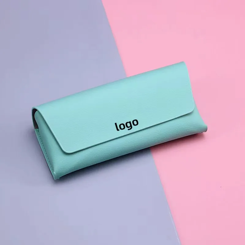 Factory Custom logo high quality Hot Selling Blue pu Leather cardboard paper box Sunglasses Case pouch cloth packaging set