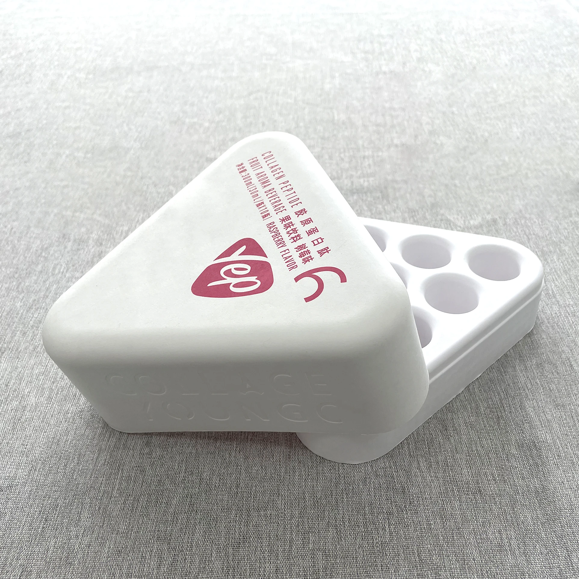 New Design Lovely Custom Cosmetic Gift Skin Care Triangle Paper Pulp Packaging Set Packaging Box With Logo