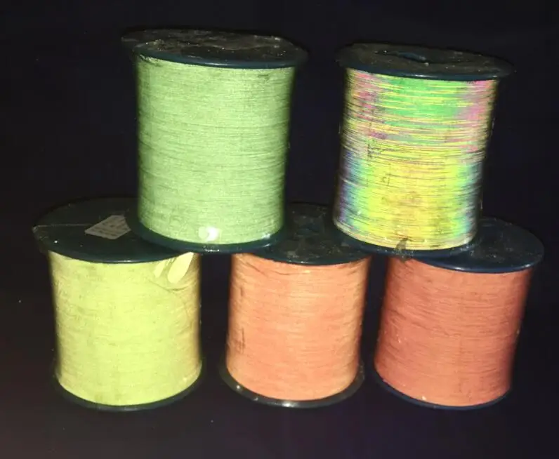 wholesale high visibility fabric thread 2mm double sides silver gray colorful light reflective PET yarn for rope scarf knitting