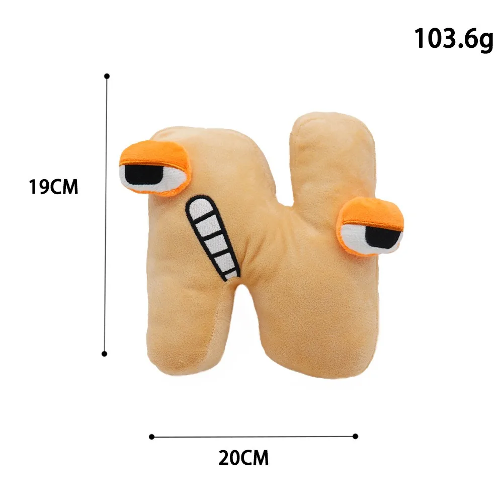 New Plush Alphabet Bore Toys A B C 26 Letters Accept Customization Stuffed Dolls