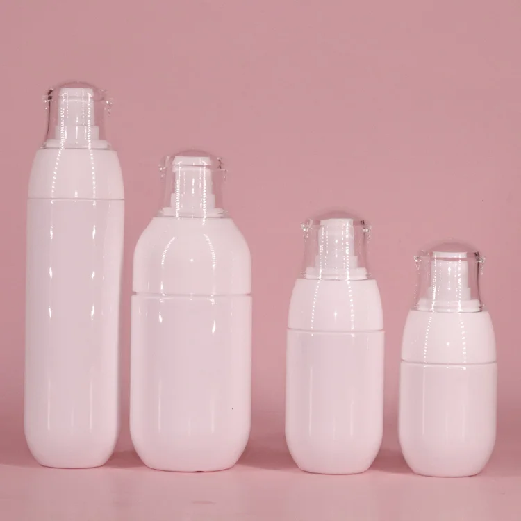 Empty Frosted White Plastic Shampoo Bottle Sunscreen Tanning Oil Packaging Skincare Skin Care Cosmetic Bottle Jar Set