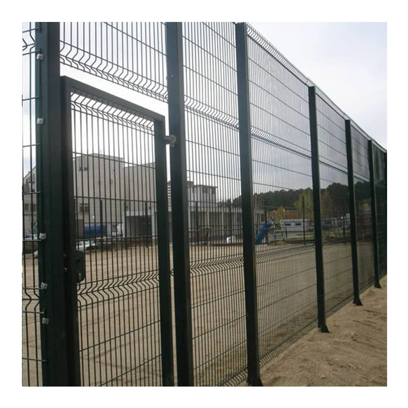 Boundary clear view fence 3d bending fence set perimeter panels v bending wire mesh fence panels galvanized