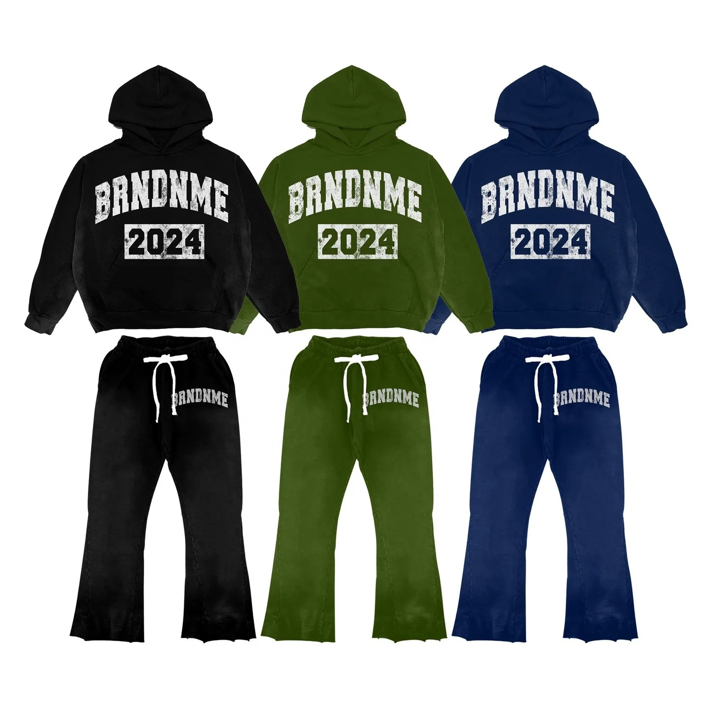 Oem Children Clothing Manufacturer Private Label Custom Brand Logo Toddler Hoodie Set Kids Boy Outfits
