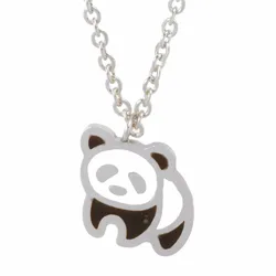 Popular Cute Chinese Panda Pendant Necklace Lover Necklace Stainless Steel Accessories