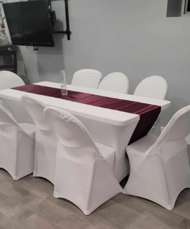 Folding Chair Covers white Universal Spandex Chair Covers Fitted Chair Covers for Wedding Party