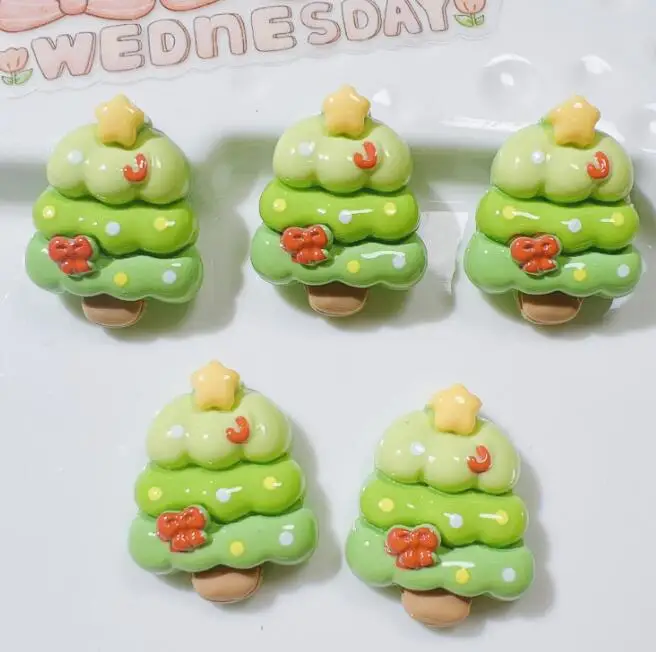 Manufacturer Cookie Biscuits Resin Flatback Cabochon Christmas Resin Charms Figures For  DIY Scrapbooking Hair Bow Accessories