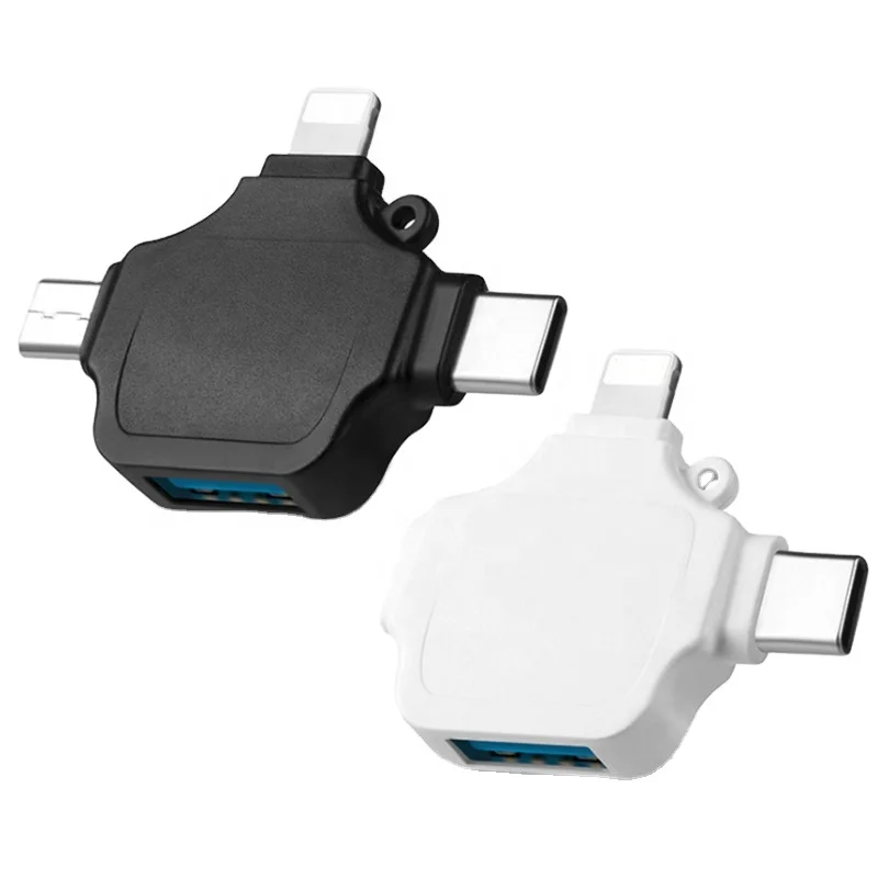  Высококачественный usb otg адаптер 3 в 1 с зарядным портом для Android