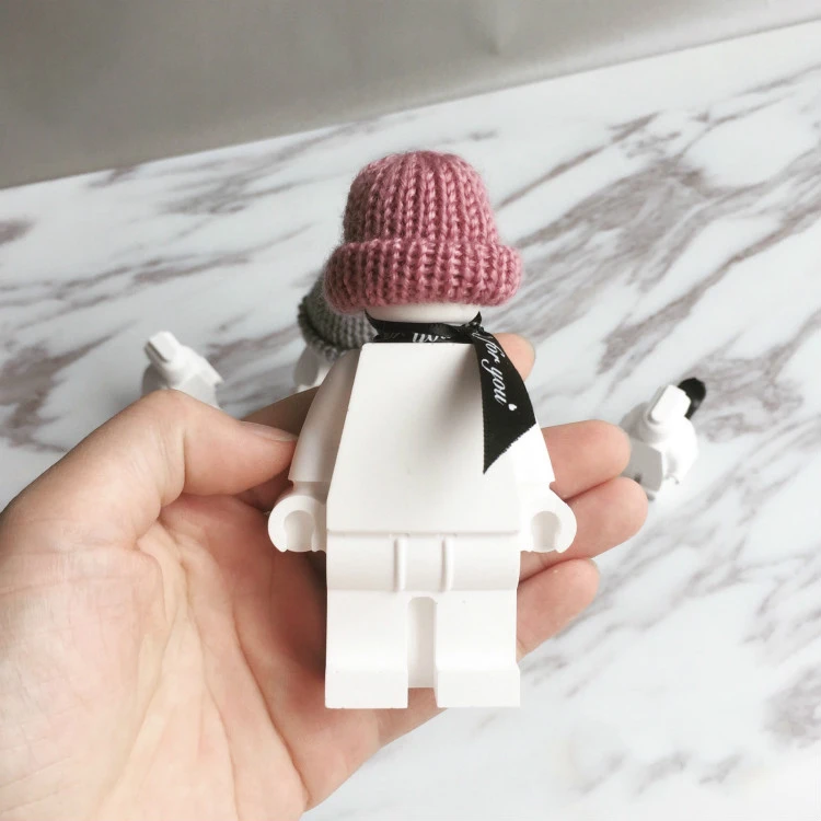 White Lego Shaped Scented Ceramic Car Automobile Air Conditioner Vent Clip Air Freshener Porcelain Fragrance Aroma Diffuser