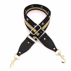 2021 Replacement Wide Glitter Star Handbag Strap 55 Colors Adjustable Webbing Bag Strap