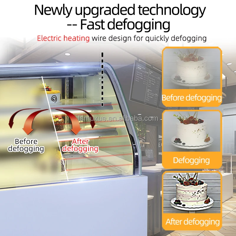 Muxue 900 мм торт Refrigerater Витрина дисплея торта Холодильный шкаф Кондитерские Витринного