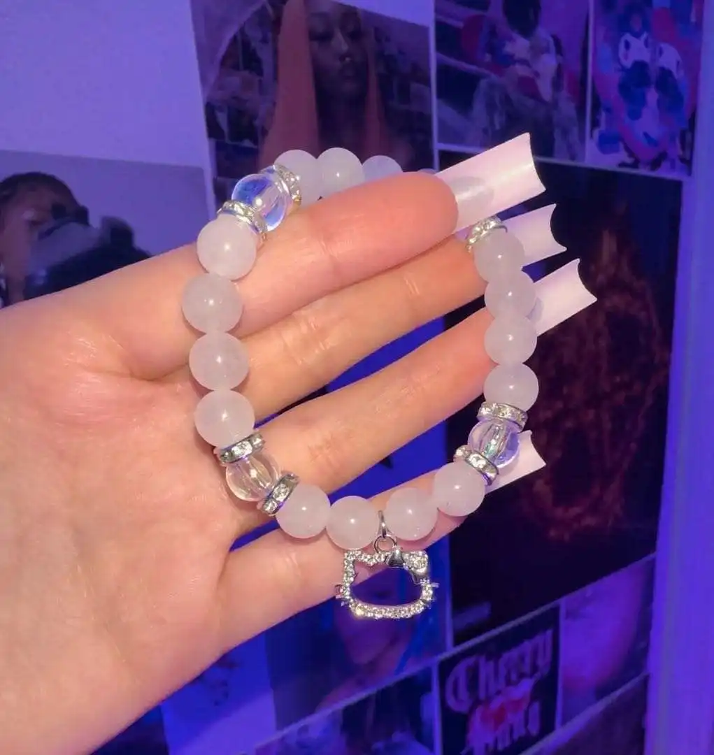 10pc/bag DIY alloy cartoon shiny kitty cat shape pendant for jewelry making rhinestone charms bracelet necklace accessories