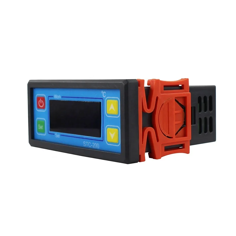 220V Digital Temperature Controller Heating Thermostat for Incubator STC-200+ with Sensor