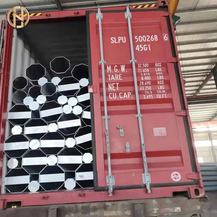 High Quality Galvanized 10m 12m Folding Street Lighting Pole