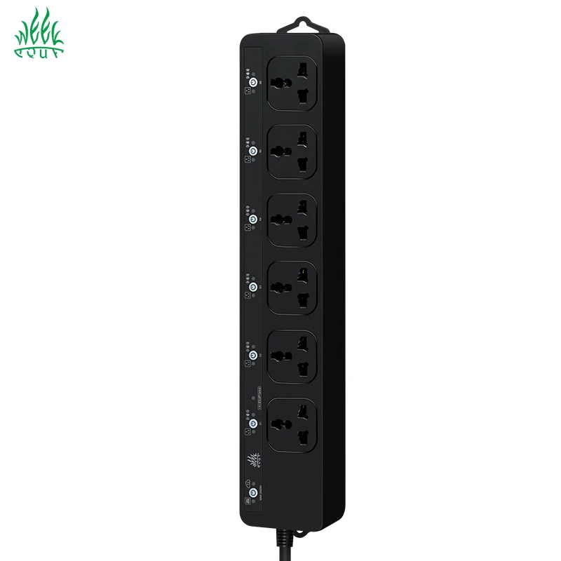 Smart Power Strip EU UK US AU Electrical Plug Sockets 6 Way Outlets Cord Remote Bluetooth APP control Aquarium device timing