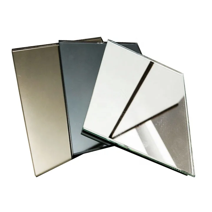 6mm Euro Grey Color 4side Flat Polished Edge Silver Mirror Glass