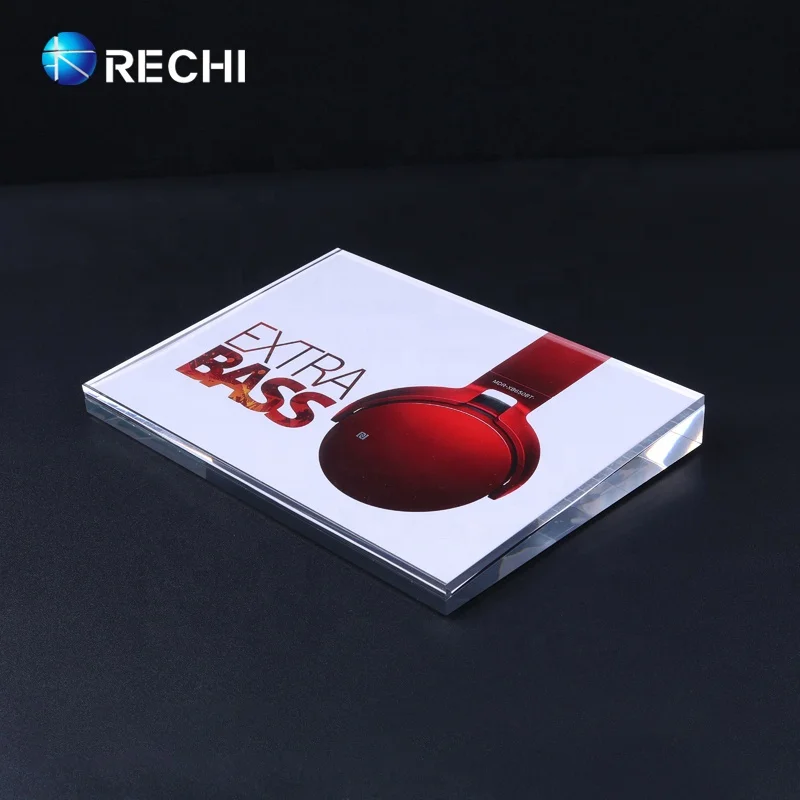 RECHI Custom Clear Acrylic Table Sign Holder Acrylic Price Display Holder Portrait A5 For Brand Promotion