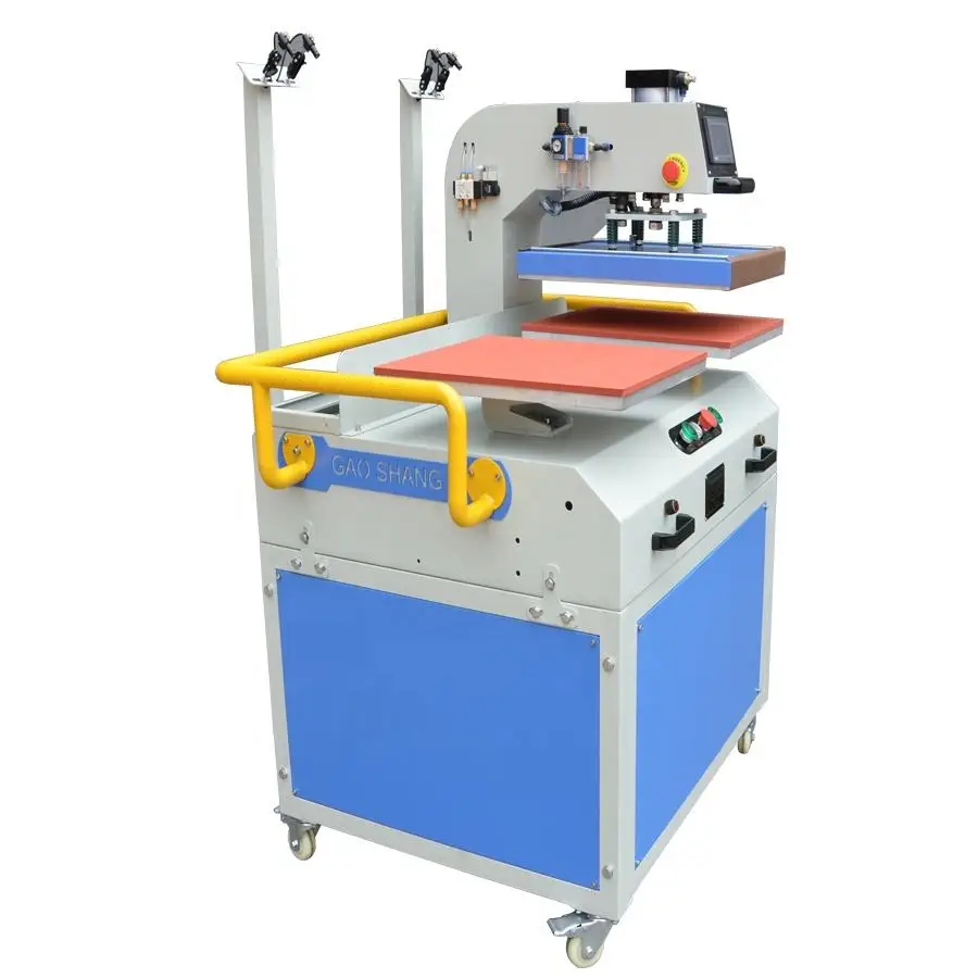 High-end Fully Automatic Head Moving Pneumatic PLC Program Textile Heat Press Machine for t-shirt jersey