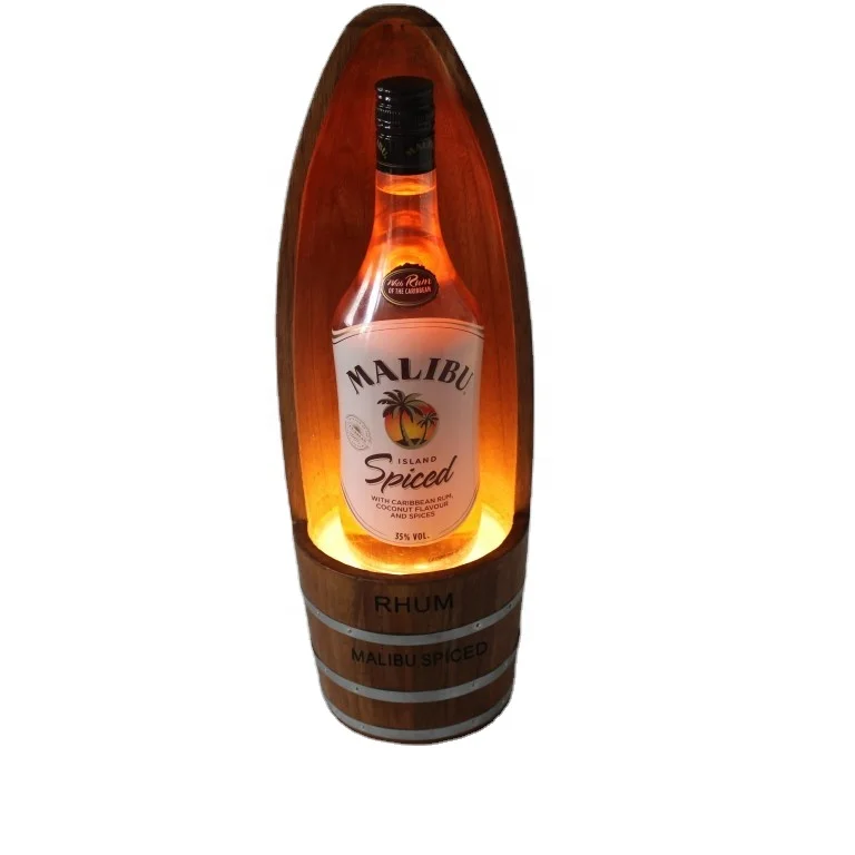 led Bottle Glorifier Wine Holders Display Stand Wood Bottle Glorifier Wooden