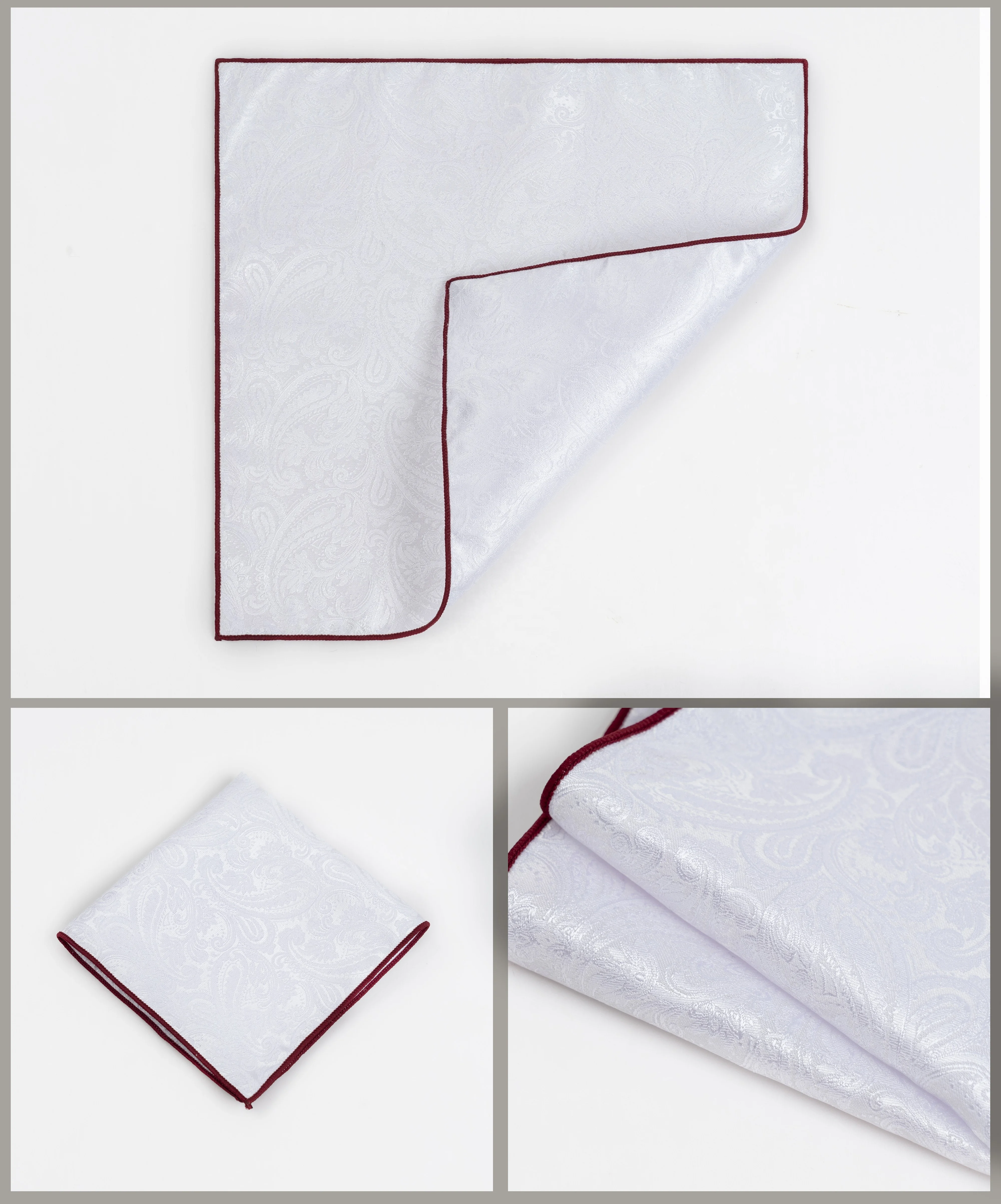 High Quality Luxury Design Handkerchief Screen Print Serigraphy Silk Pocket Square