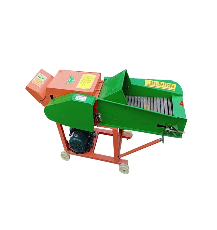 Animal feed electric silage chaff cutter wheat straw crusher machine