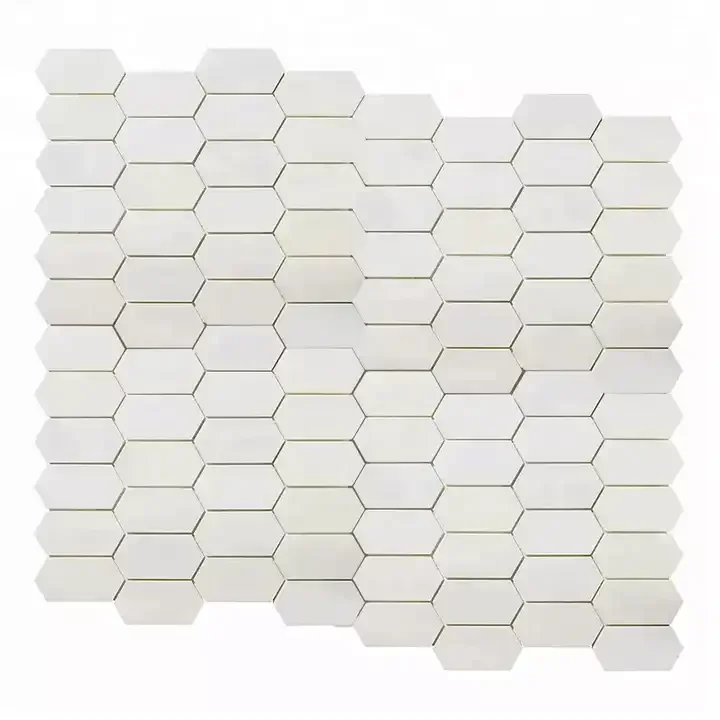 Top Sell Factory Price Danby White Long Hexagon Mosaic New Design Tile