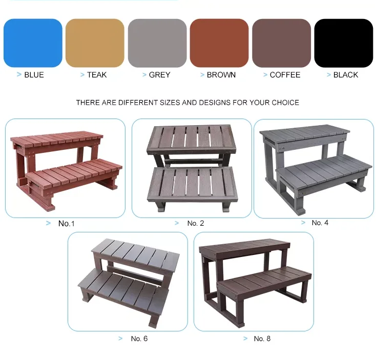 New arrival waterproof hot tub spa steps spa pool step swim spa step