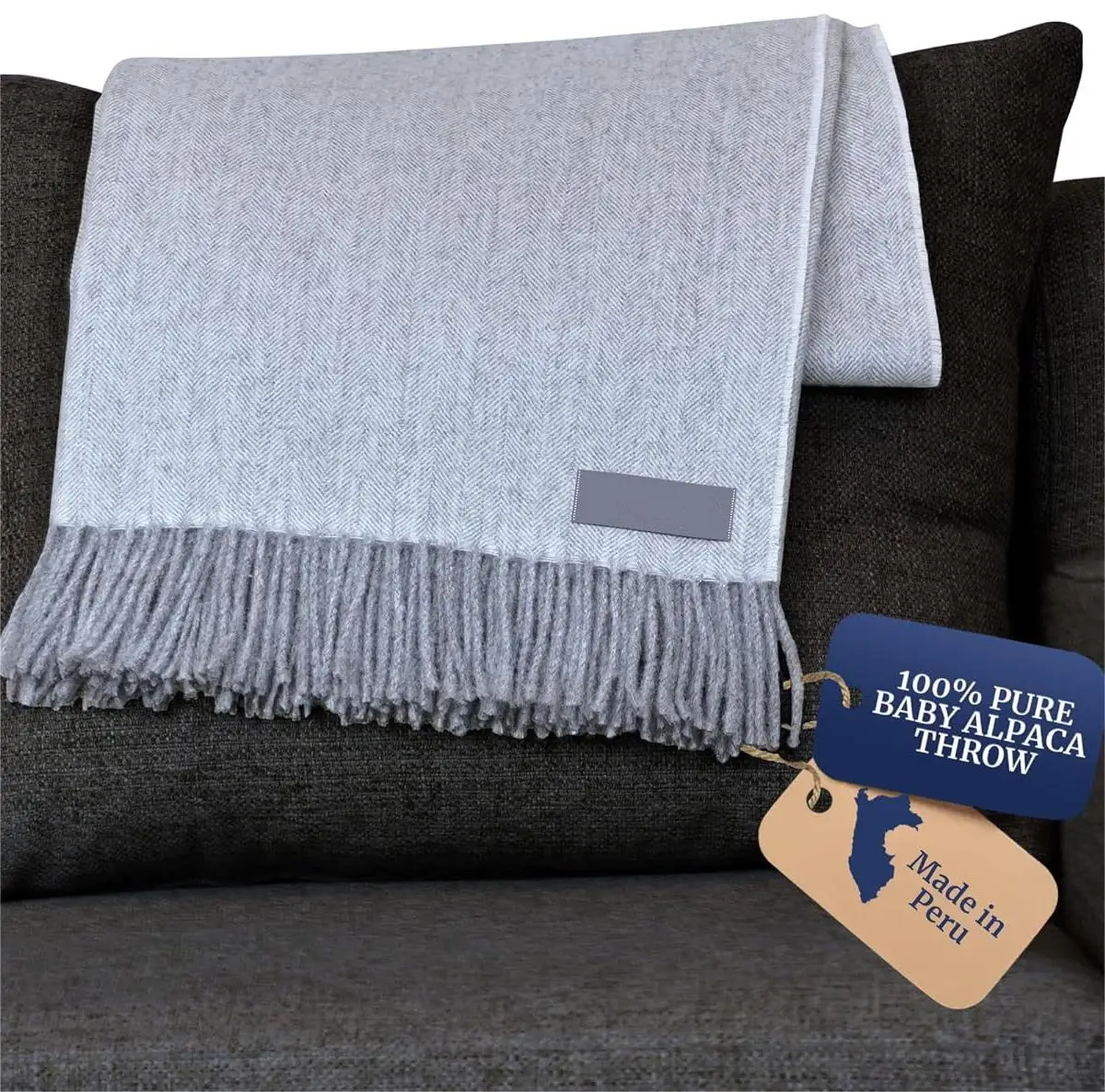 100% Genuine Baby Alpaca Classic Scarf for Woman and Men Hypoallergenic Sustainably Warm Cozy Pure Peru Alpaca Scarf